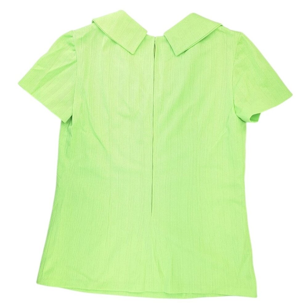 Vintage Handmade Pant Suit Polyester Top Crop Pants Women Large Green 2 Piece - Picture 4 of 16